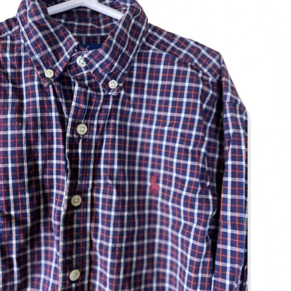 RALPH LAUREN EUC BOYS PLAID SHIRT TOP POLO SIZE S - Picture 2 of 4
